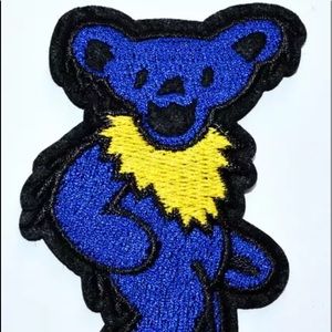 Grateful Dead Dancing Bear Band Iron On Blue Patch